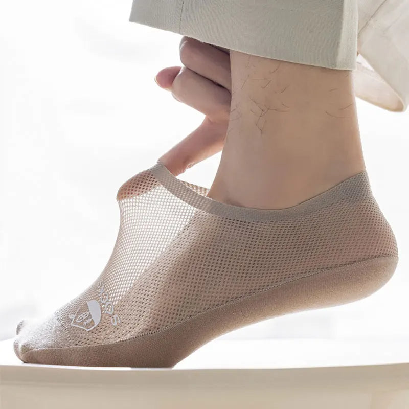 Summer Cool Comfort Socks: Breathable Mesh, Non-Slip Grip
