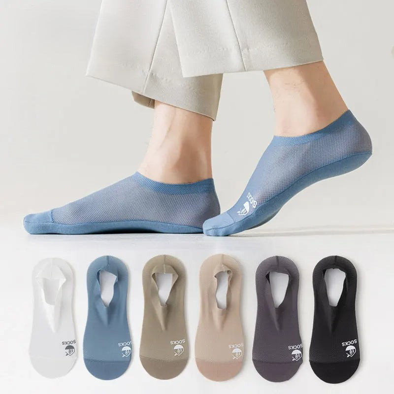 Summer Cool Comfort Socks: Breathable Mesh, Non-Slip Grip