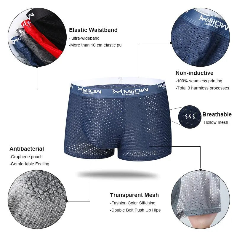 (𝐈𝐦𝐩𝐨𝐫𝐭𝐞𝐝) Milow (Set of 9) Underwears (Graphene Antibacterial Ice Silk)