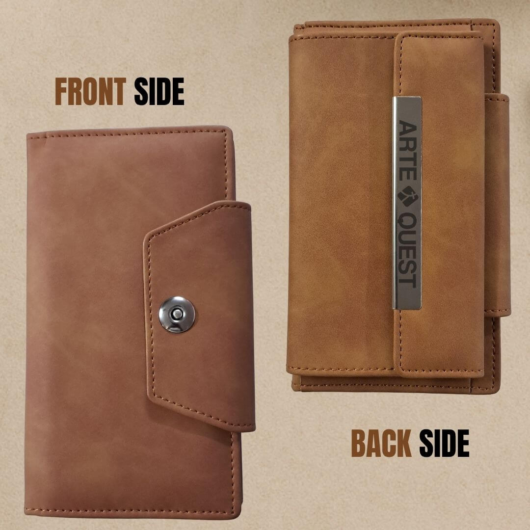 The Quest Premium Leather Travel Wallet (18x10x4 cm)