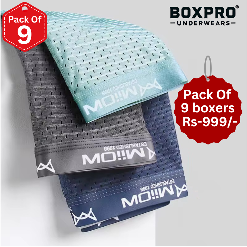 (𝐈𝐦𝐩𝐨𝐫𝐭𝐞𝐝) Milow (Set of 9) Underwears (Graphene Antibacterial Ice Silk)