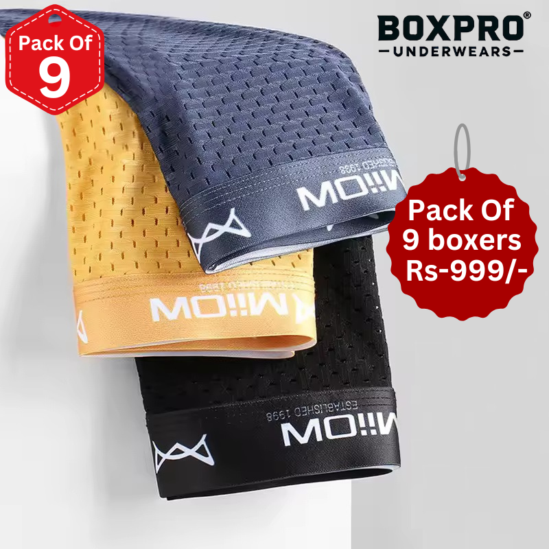 (𝐈𝐦𝐩𝐨𝐫𝐭𝐞𝐝) Milow (Set of 9) Underwears (Graphene Antibacterial Ice Silk)