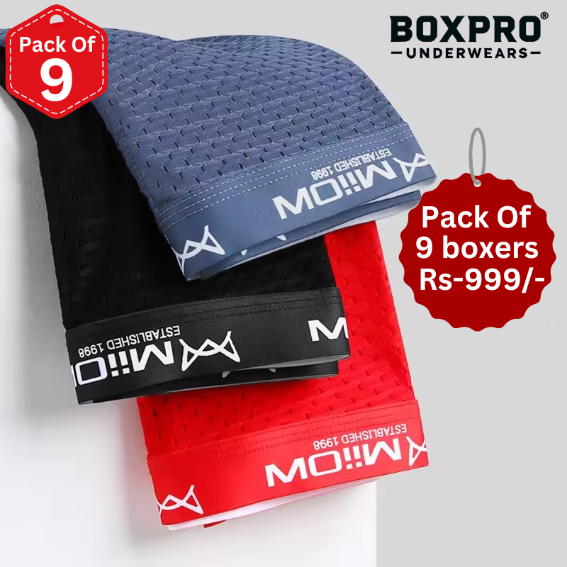 (𝐈𝐦𝐩𝐨𝐫𝐭𝐞𝐝) Milow (Set of 9) Underwears (Graphene Antibacterial Ice Silk)