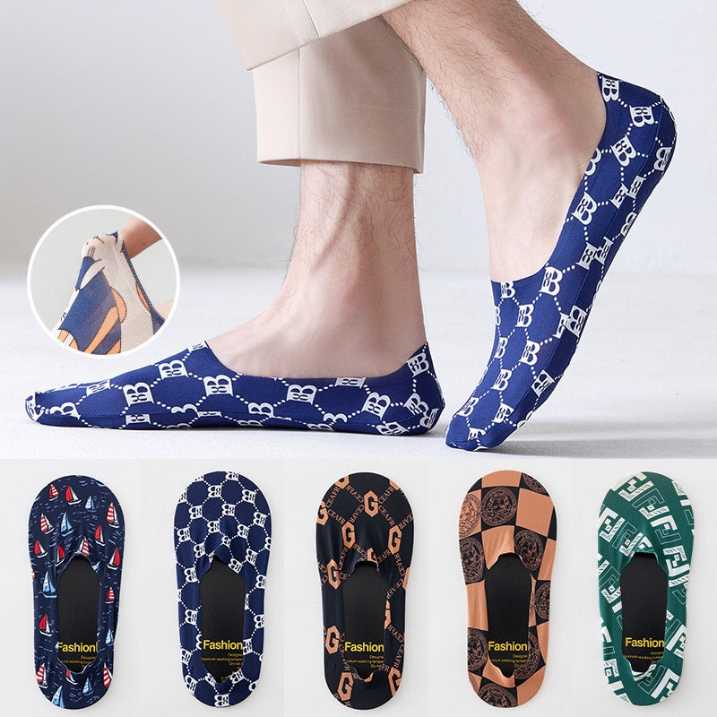 WhimsyFit Cartoon-Print No-Show Socks