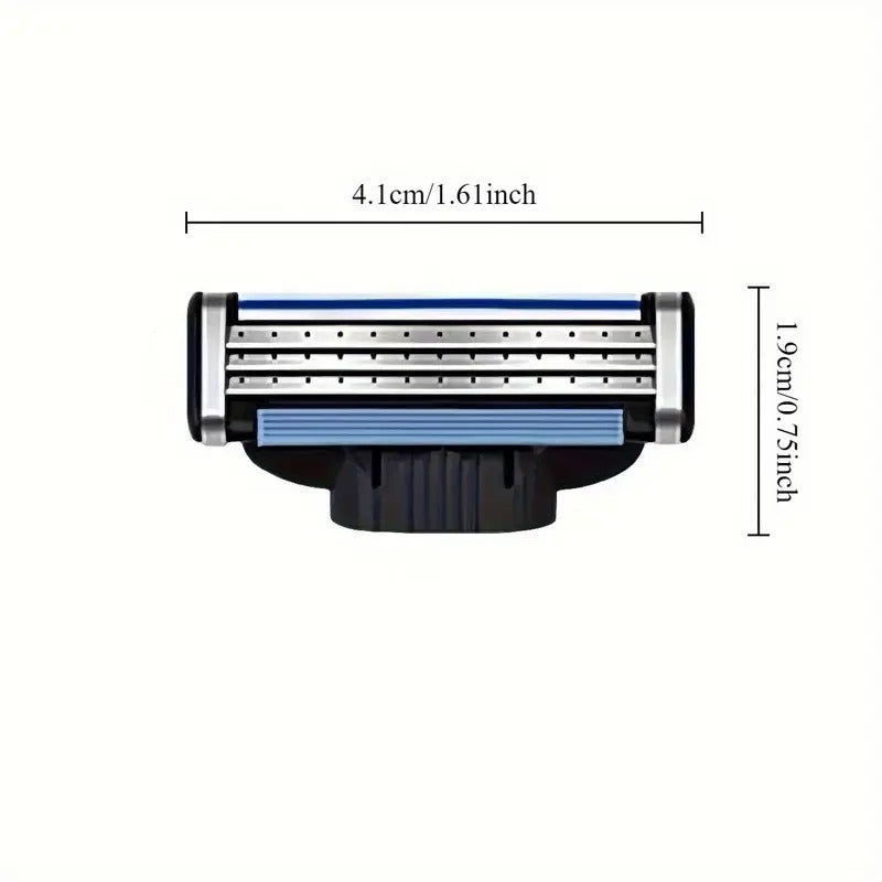 48pcs 3-Layer Men'S Shaver Blades