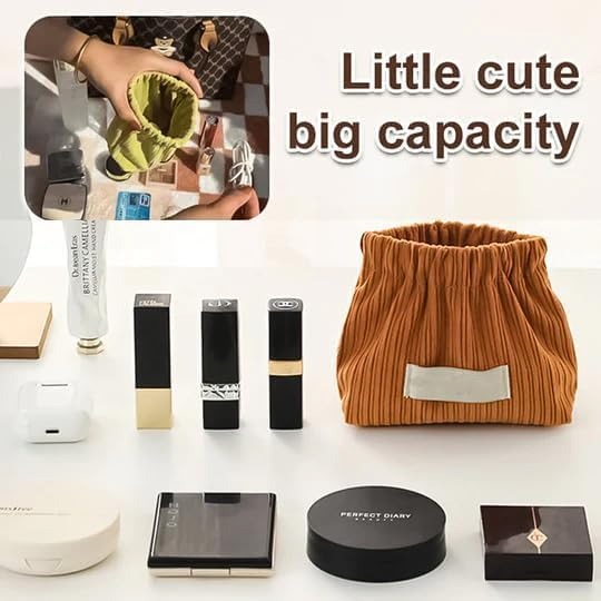 Quest Self-Closing Mini Storage Corduroy Pouch Organizer(13x12 cm)