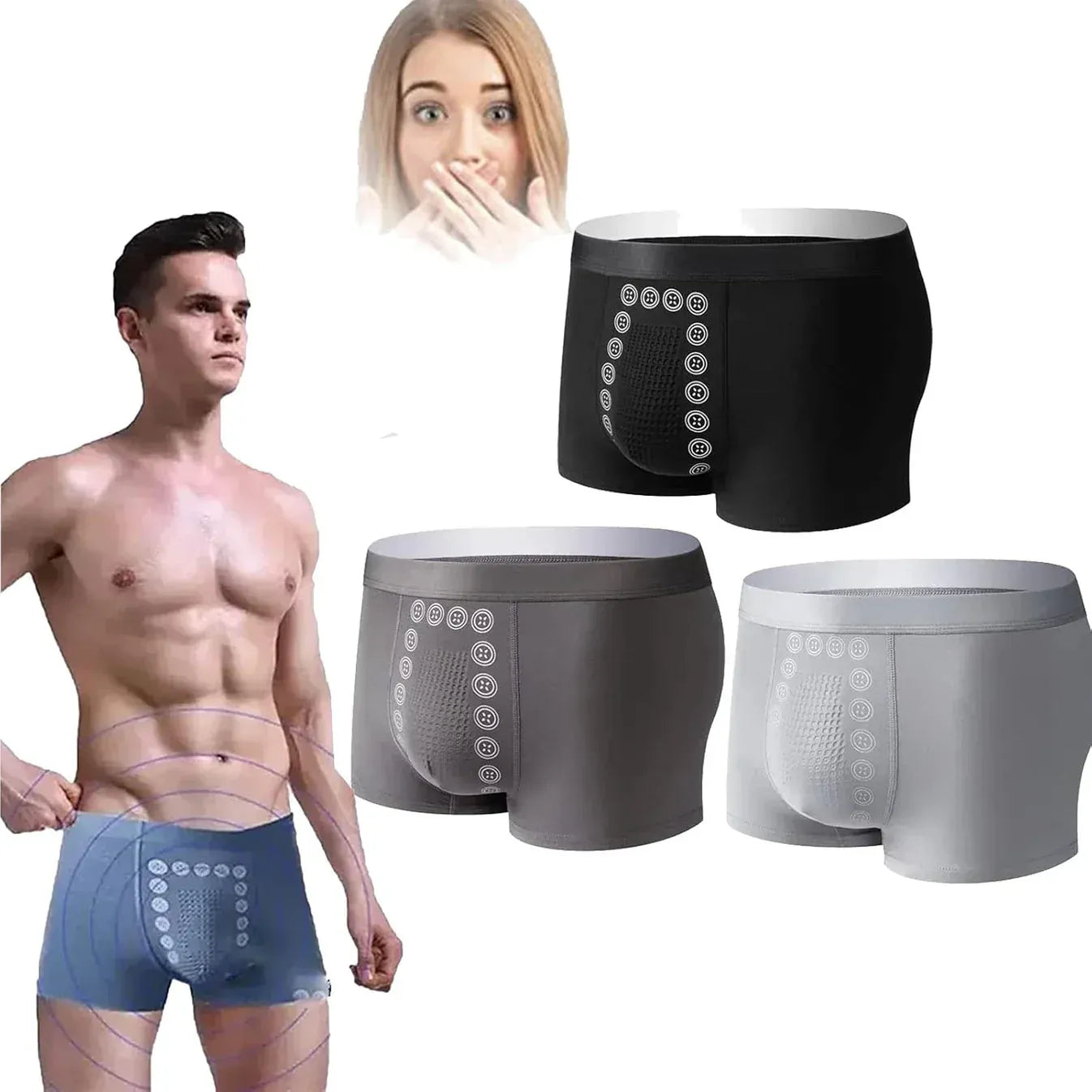 Magic Magnetic Underwear for Men's Care - Pack of 3