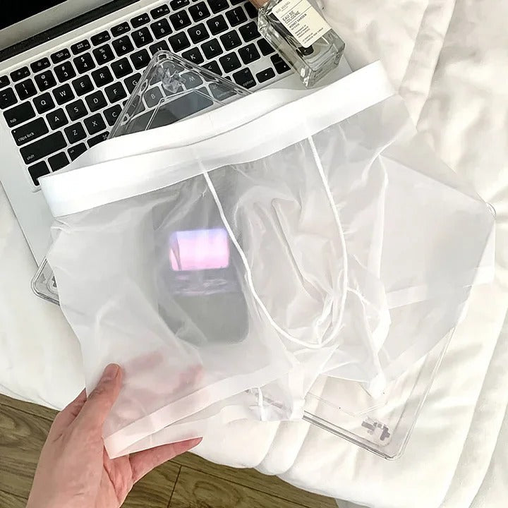 Mens Nude Ice Silk Antibacterial Boxer - Packs Of 6