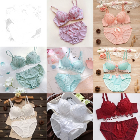 Combo Of 8 Bra & panties Set