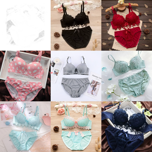 Combo Of 8 Bra & panties Set