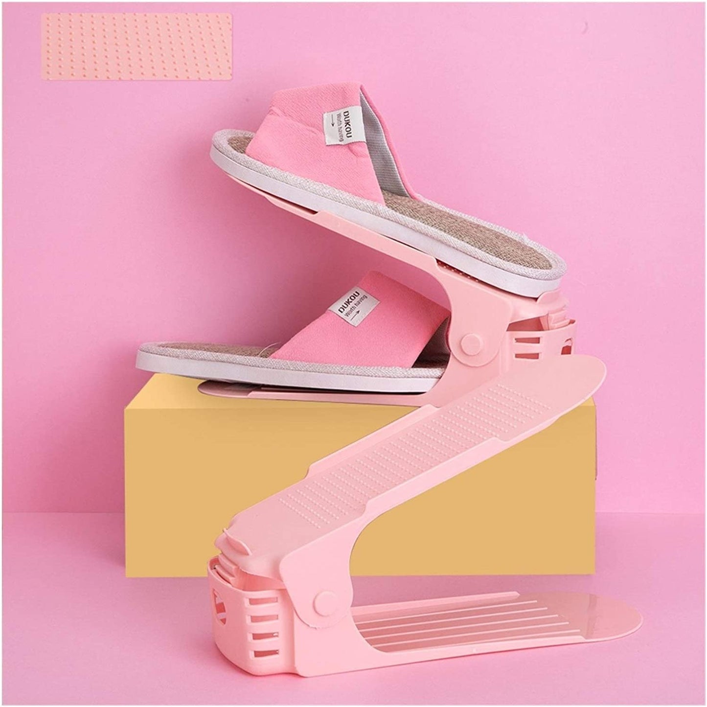 Shoe Organizer - The Adjustable Shoe Slot Rack Space Saver