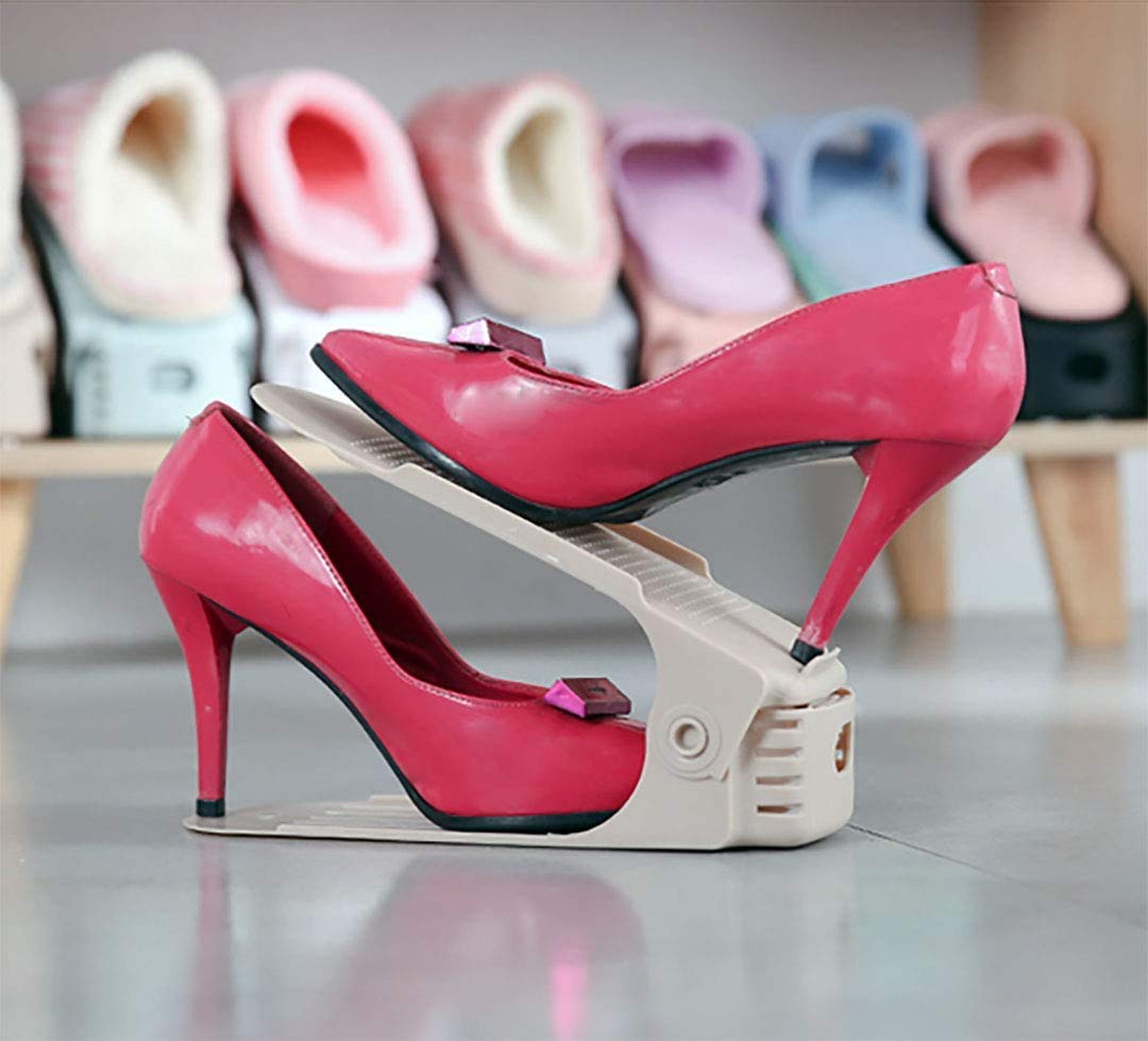 Shoe Organizer - The Adjustable Shoe Slot Rack Space Saver